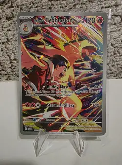 Pokemon TCG Ethan's Typhlosion 190/182 SV10 Destined Rivals IR Holo Full Art - Image 3