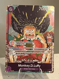 Afro Monkey.D.Luffy OP07-073 Bandai Fest 25-26 promo card - Image 1