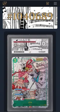 2026 One Piece EB03 EN Uta Manga Alternate Art #EB03-061 ACE 10 Gem Mint - Image 1