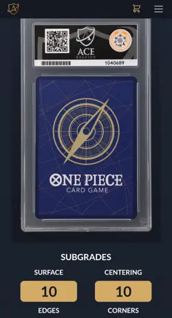2026 One Piece EB03 EN Uta Manga Alternate Art #EB03-061 ACE 10 Gem Mint - Image 2