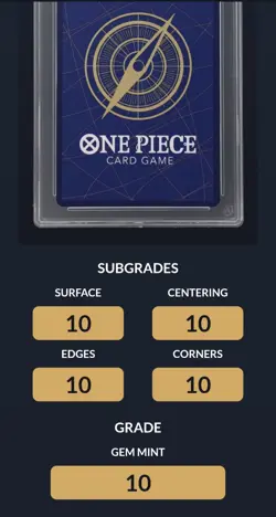 2026 One Piece EB03 EN Uta Manga Alternate Art #EB03-061 ACE 10 Gem Mint - Image 3