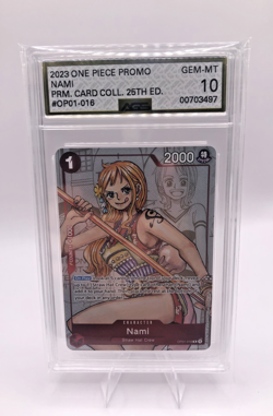 ONE PIECE NAMI ALT ART OP01-016 AGS 10 GEM MT - Image 1