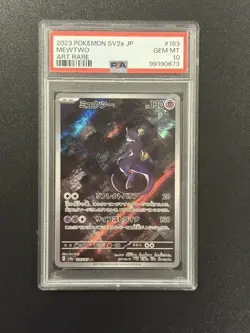 PSA 10 GEM MINT Mewtwo 183/165 SV2a: Pokemon Card 151 Art Rare Holo (Japanese) - Image 1