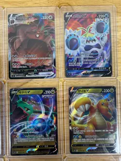 Lot of 16 Assorted Korean Pokemon TCG Cards ALL ex, V, and VMAX Pack Fresh NM! - Image 4