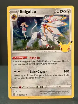 Solgaleo & Lunala Celebrations Holo Rare 2 Card Set NM Pokemon 25th Anniversary - Image 2