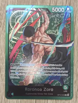 Roronoa Zoro OP12-020 ONE PIECE Tcg Card Game NM GREEN Leader - Image 4