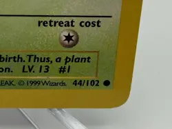 Bulbasaur 44/102 Base Set (Shadowless) Common Pokemon Card - Image 5