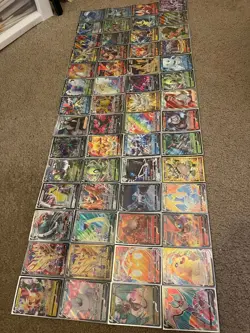 100 POKEMON CARD LOT | 2 GUARANTEED EX/V/GX/GOLD + HOLOS AND REVERSES + BULK - Image 5