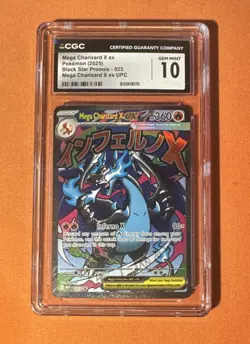 Mega Charizard X ex CGC 10 Holo Promo Black Star 023 EX Pokemon Card - Image 1