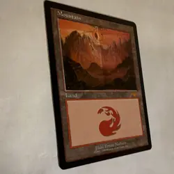 Magic: The Gathering 1999 Guru Mountain Promo Land Card Moderately Played - Image 2