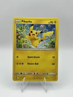 Pikachu 19/68 Pokemon TCG Sun Moon Hidden Fates Regular Card (Near Mint) - Image 1