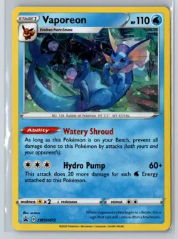 Vaporeon Holofoil SWSH: Sword & Shield Promo Cards SWSH072 NM - Image 1