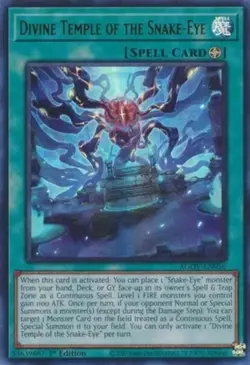 Yugioh! LP Divine Temple of the Snake-Eye - AGOV-EN056 - Ultra Rare - 1st Editio - Image 1
