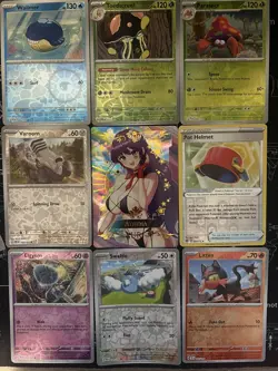 Rare Sexy Anime Waifu Card and 8 Holographic pokemon cards - Image 1