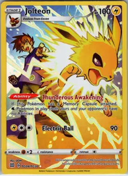 Pokemon Card Jolteon SWSH09: Brilliant Stars Trainer Gallery TG04/TG30 - Image 1