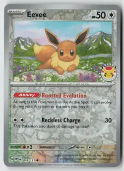 Eevee - (Pokemon Day 2025) (Reverse Cosmos Holo) 074/131 - Misc Cards - PTCG - Image 1