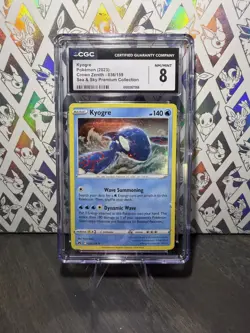 Kyogre - 036/159 - Crown Zenith Sword & Shield Cosmos Holo Rare Card CGC NM/M+ 8 - Image 1