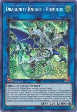Yugioh! LP Dragunity Knight - Romulus - MP20-EN145 - Prismatic Secret Rare - 1st - Image 1