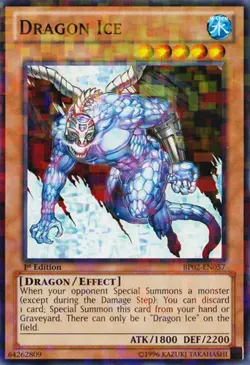 Yugioh! LP Dragon Ice - BP02-EN057 - Mosaic Rare - 1st Edition Lightly Played, E - Image 1