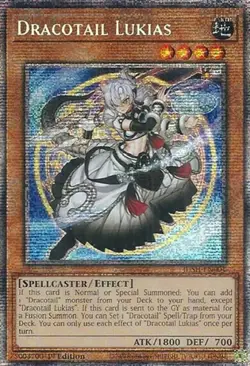 Yugioh! LP Dracotail Lukias - JUSH-EN001 - Ultra Rare - 1st Edition Lightly Play - Image 1