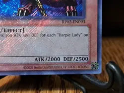 Yugioh! Harpie’s Pet Dragon RP02-EN093 Secret Rare Holo Bleed NM Reprint - Image 4