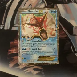 Gyarados EX XY106 Holo Black Star Promo Pokemon Card DAMAGED - Image 1