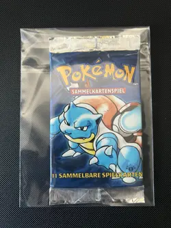 1999 German Pokemon 1st Edition Base Set Pack Sealed Blastoise Art - Image 1