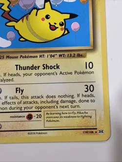 Pokemon TCG Flying Pikachu Card Evolutions 110/108, Regular Secret Rare - Image 4