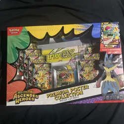Pokemon Mega Evolution Ascended Heroes Premium Poster Collection Mega Lucario - Image 1