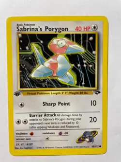 SABRINA’S PORYGON - 1st Edition Gym Challenge - 98/132 - Common - Pokemon - NM - Image 1