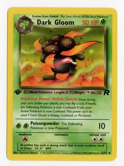Dark Gloom Team Rocket 1st Edition 36/82 Pokemon - Image 1
