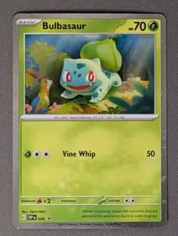 Pokemon Scarlet & Violet 151 Bulbasaur SVP 046 Cosmos Holo Black Star Promo NM - Image 1