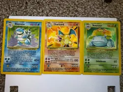 Pokemon TCG Vintage Blastoise Charizard Venusaur Bundle Base Set Holo BIG 3! - Image 1