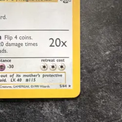 Pokemon Kangaskhan 5/64 Jungle Basic 90 HP Holo Rare Unlimited WOTC 1999 - Image 4