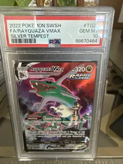 Pokemon TCG Rayquaza VMAX TG20/TG30 Swsh12: Silver Tempest Holo PSA 10 - Image 1