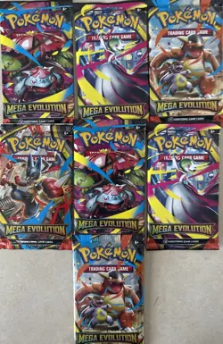 Pokemon TCG Mega Evolution Packs 7 Pak Lot Brand New Recently Released - Image 1