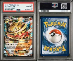 2016 POKEMON XY STEAM SIEGE #68 M STEELIX EX PSA 10 - Image 3