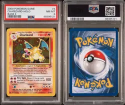 No Reserve PSA 8 2000 POKEMON BASE SET 2 #4 CHARIZARD-HOLO RARE - Image 3