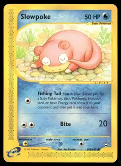 Slowpoke 108 Common Aquapolis Pokemon Moderately Played - Image 1