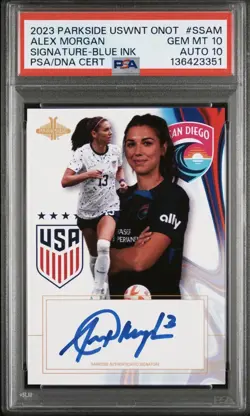 2023 Parkside USWNT One Nation One Team Alex Morgan Signature PSA 10 Auto 10 Wow - Image 1