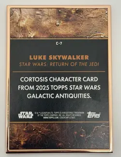 2025 Topps Star Wars Smugglers Outpost Luke Skywalker Cortosis Card C-7 1/10 - Image 2