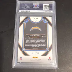 2024 Panini Select Ladd McConkey Copper Shock Prizm Rookie PSA 10 #268 /299 Cha… - Image 2