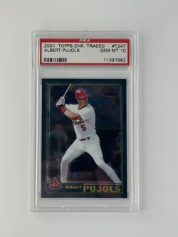 2001 Topps Chrome Traded #T247 Albert Pujols St. Louis Cardinals Rookie PSA 10 - Image 1