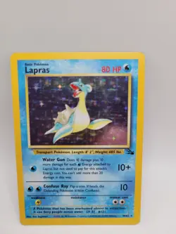 Pokemon vintage TCG Lapras Fossil Holo Unlimited Rare Card 10/62 - Image 1