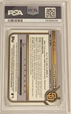2022 Bowman Chrome Samuel Zavala Orange Shimmer Refractor Auto /25 PSA 10 GEM MT - Image 2
