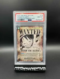 PSA 10 Monkey.D.Luffy Wanted SP OP13-118 English One Piece - Image 1