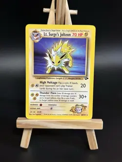 Pokemon TCG Lt. Surge's Jolteon Card 28/132 Gym Challenge Regular Rare, NM/ MINT - Image 1