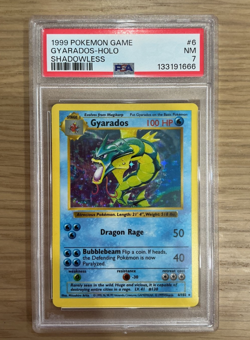1999 Pokemon Base Set Shadowless Holo Gyarados #6 PSA 7 - Image 1