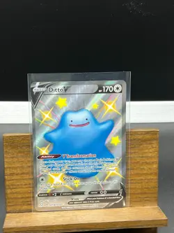 Pokemon Card Ditto V Full Art Shining Fates Shiny Vault SV118/SV122 NM - Image 1