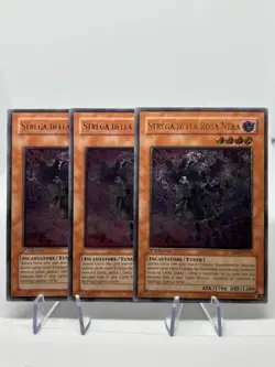 3x Yugioh! Witch of the Black Rose Ultimate Rare Italian ABPF-IT012 LP - Image 1